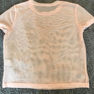 Sheer blush pink T-Shirt
